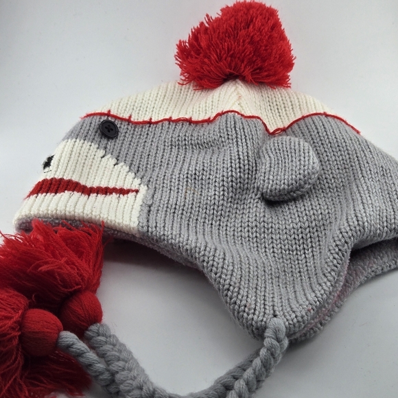 Sock Monkey Hat Fleece Lined OS - Picture 2 of 5